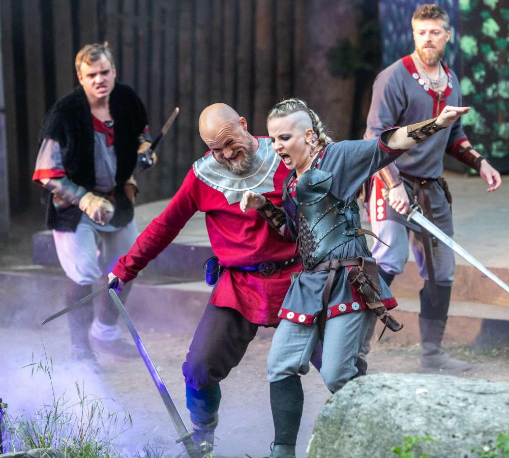 Vikinger kæmper med svær i Frederikssund