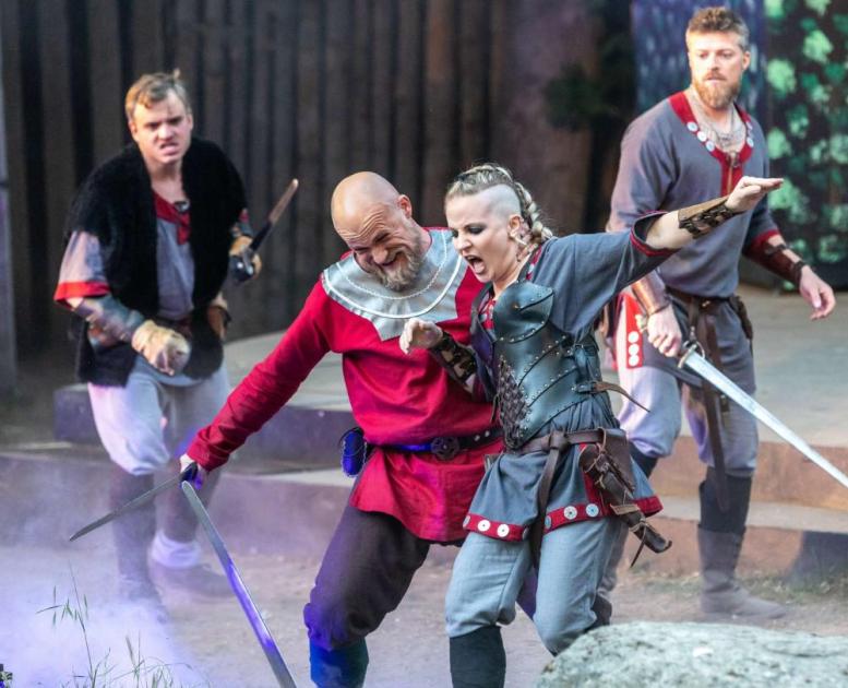 Vikinger kæmper med svær i Frederikssund